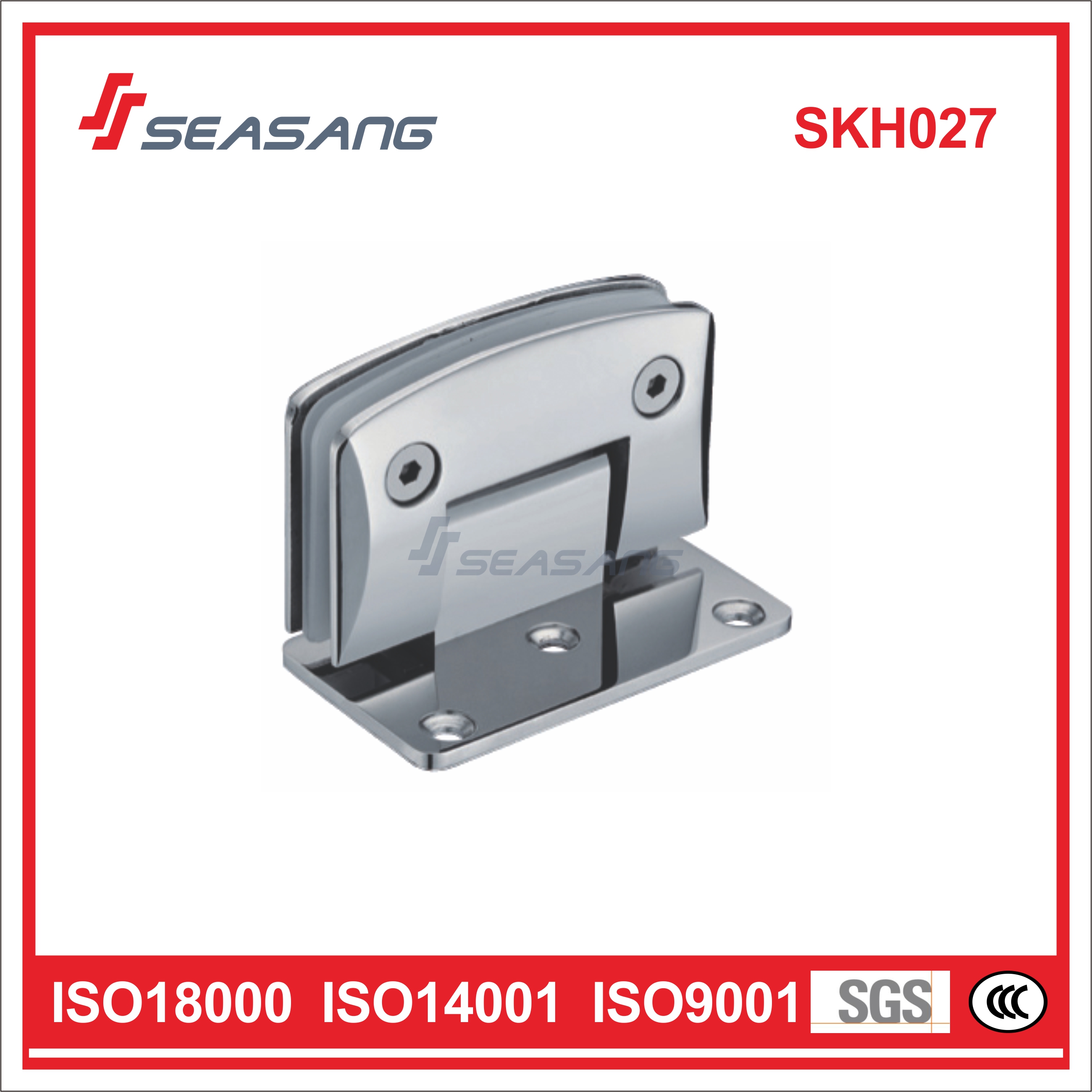 Accesorio de acero inoxidable de vidrio a pared de Seasang Hardware Skh027