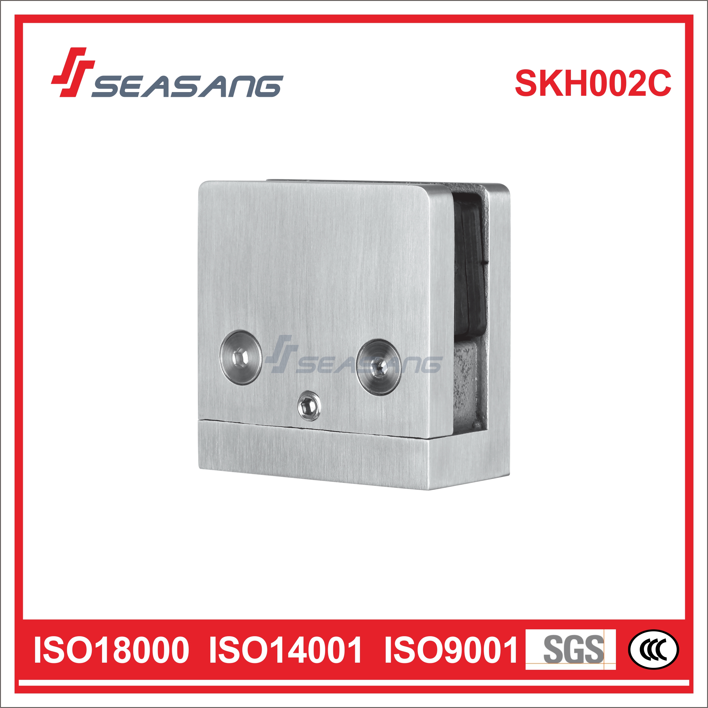 Seasang Hardware Accesorio de puerta de acero inoxidable Soporte de vidrio Skh002c
