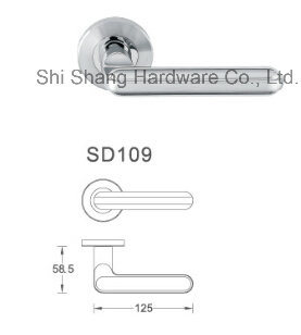 Hardware de manija de palanca de puerta de versión de perfil europeo hueco de acero inoxidable hecho a medida SD109