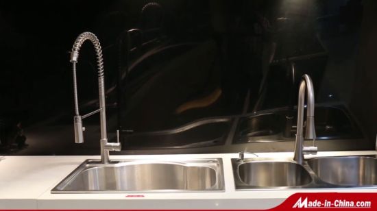Grifo de fregadero de cocina de acero inoxidable de diseño cuadrado con certificado CSA