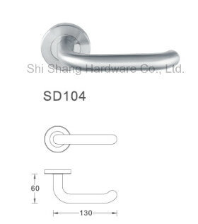 Diseño de manija de puerta de palanca mate de tubo hueco de acero inoxidable manijas SD104
